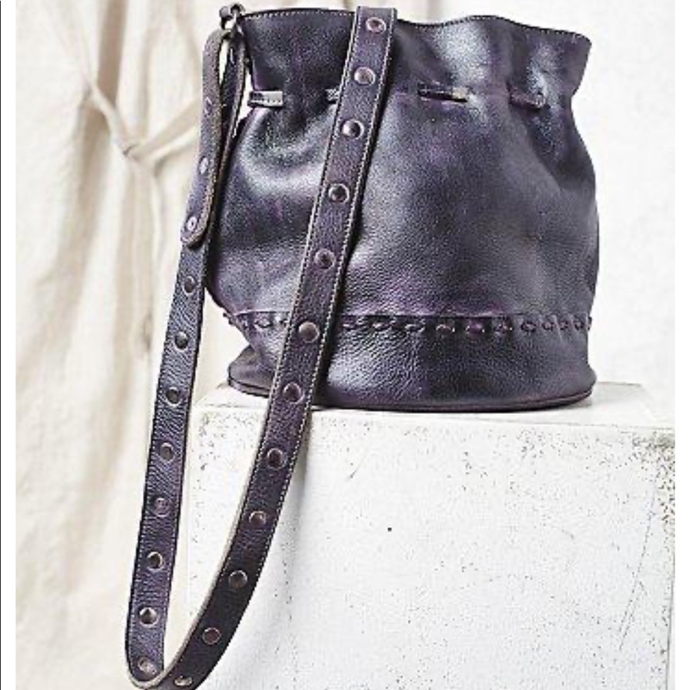 Free People-Bed Stu Leather Bucket Bag
